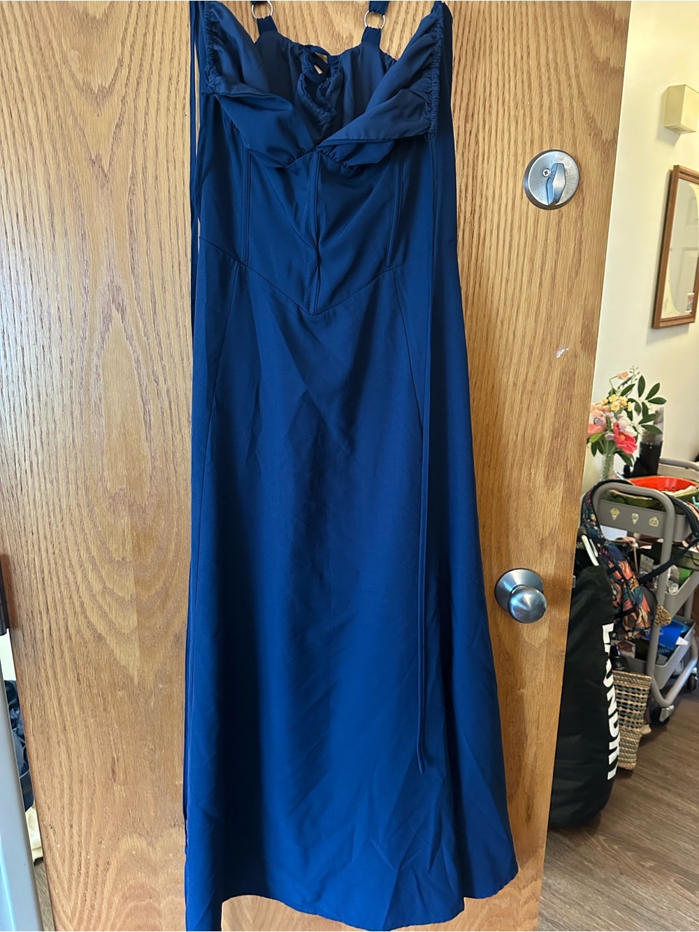 Navy Blue Milk maid style Maxi Dress